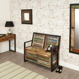 Urban Chic Reclaimed Storage Monks Bench - thumbnail 5