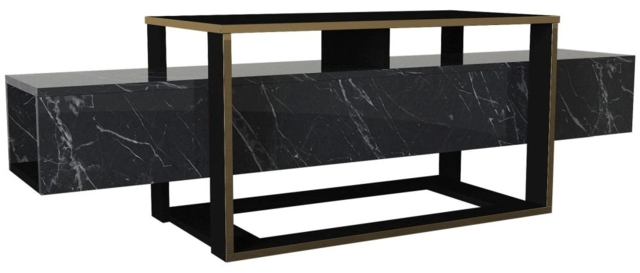Clearance - Weldona TV Unit - Black Marble Effect