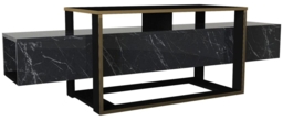 Clearance - Weldona TV Unit - Black Marble Effect - thumbnail 1