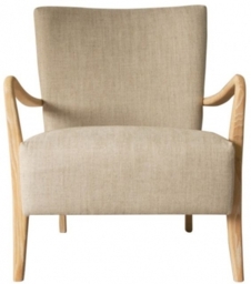 Chedworth Natural Linen Fabric Armchair