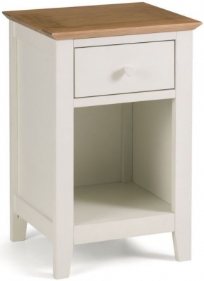 Salerno Ivory 1 Drawer Bedside Cabinet - image 1