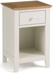 Salerno Ivory 1 Drawer Bedside Cabinet - thumbnail 1