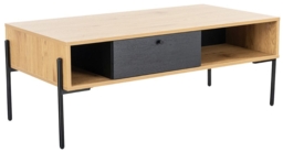 Vida Living Madrid Oak and Black Coffee Table - thumbnail 2