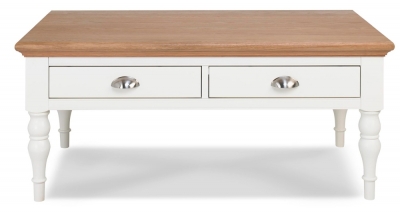 Bentley Designs Hampstead Two Tone Coffee Table - Turned Leg - image 1