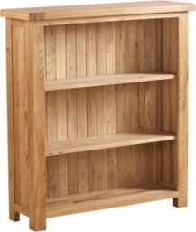 Kent Oak Low Wide Bookcase - thumbnail 1