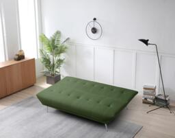 Ashley Olive Green Fabric 2 Seater Click Clack Sofa Bed - thumbnail 4