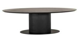 Gordon Dark Wood 10 Seater Oval Pedestal Dining Table