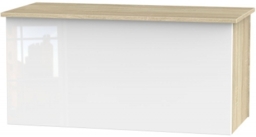 Contrast Blanket Box - High Gloss White and Bardolino