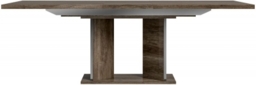 Modern Medea Vintage Oak Italian 6-10 Seater Extending Pedestal Dining Table