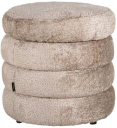 Adele Natural Fabric Pouffe