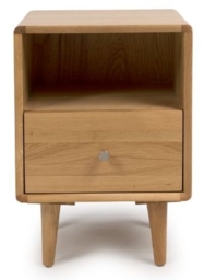 Jenson Oak 1 Drawer Bedside Cabinet - thumbnail 3
