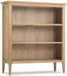 Wadsworth Waxed Oak Low Bookcase, 100cm H - thumbnail 1