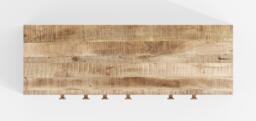 Dakota Mango Wood Sideboard, Indian Light Natural Rustic Finish, 135cm Medium Cabinet - 3 Door with 3 Drawers - thumbnail 5
