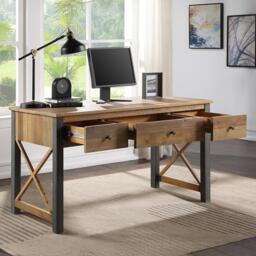 Clearance - Urmston Elegance Reclaimed Wood Home Office Desk - FSS16415 - thumbnail 2
