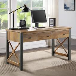 Clearance - Urmston Elegance Reclaimed Wood Home Office Desk - FSS16415 - thumbnail 1