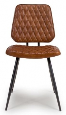 Austin Tan Genuine Buffalo Leather Dining Chair (Sold in Pairs) - image 1