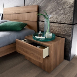 Modum Storm Italian Wooden 2 Drawer Bedside Cabinet - thumbnail 2