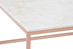 Kelley Marble Top and Rose Gold Square Coffee Table - thumbnail 3