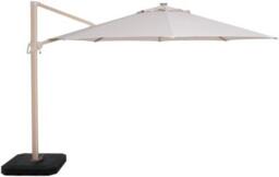 Maze Zeus Beige Aluminium Led Round Wood Effect Cantilever Parasol