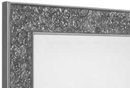 Staccato Fragment Silver Rectangular Wall Mirror - 110cm x 80cm - thumbnail 2