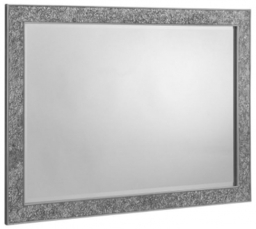 Staccato Fragment Silver Rectangular Wall Mirror - 110cm x 80cm - thumbnail 1