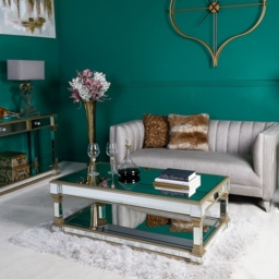 Apollo Champagne Gold Mirrored Coffee Table - thumbnail 5