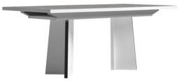 Modern Mara White Italian 6-8 Seater Extending Dining Table - thumbnail 2