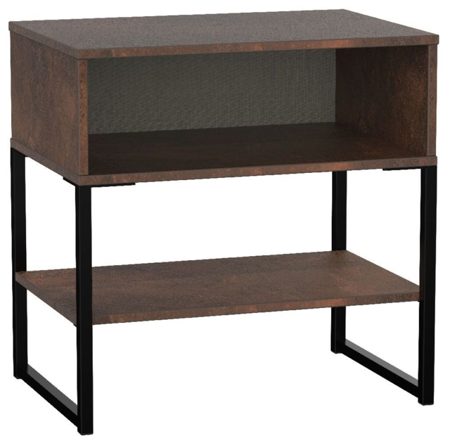 Diego Copper and Black Bedside Table