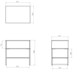 Diego Copper and Black Bedside Table - thumbnail 4