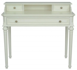 Vanessa French Lime White 3 Drawer Writing Desk