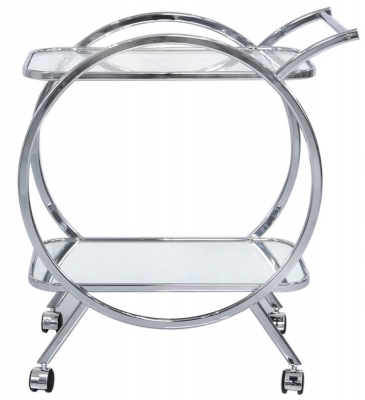 Harry Mirrored and Chrome Drinks Trolley - image 1