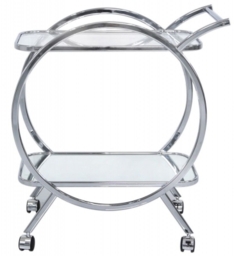 Harry Mirrored and Chrome Drinks Trolley - thumbnail 1