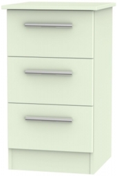 Contrast Cream 3 Drawer Beside Cabinet