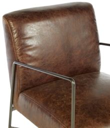 Bricelyn Genuine Brown Leather Dining Chair - thumbnail 2