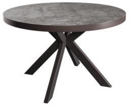 Fusion Grey Concrete Effect 4 Seater Round Dining Table - thumbnail 1