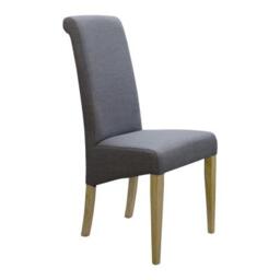 2 x Homestyle GB Italia Light Grey Fabric Dining Chair