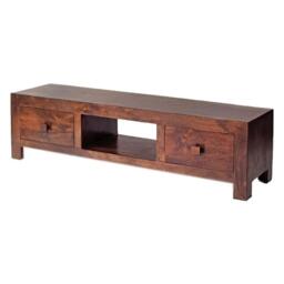 Dakota TV Unit - 145cm - Dark Mango Wood - thumbnail 3