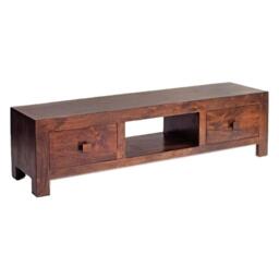 Dakota TV Unit - 145cm - Dark Mango Wood - thumbnail 2