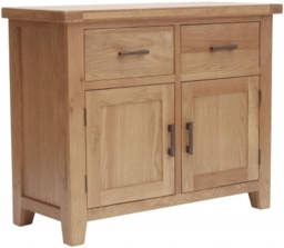 Hampshire Oak 105cm Small 2 Door Sideboard