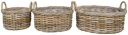Kuta Kubu Rattan Set of 3 Baskets