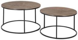 Ilboru Black and Aged Copper Coffee Table (Set of 2)