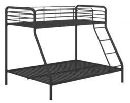 Soto Single over Double Bunk Bed in Black - 4034119UK