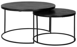 Bolder Black 2 Tier Round Coffee Tables