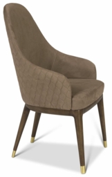 Stone International Sylvia Leather Dining Armchair - thumbnail 3