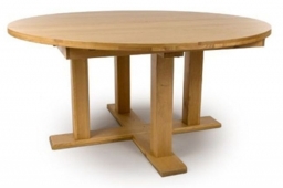 Madrid Oak 6 Seater Round Extending Dining Table - thumbnail 1