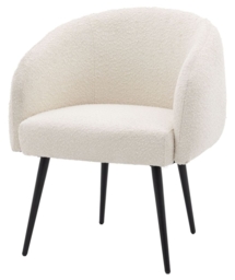 Bugatti Off White Fabric Tub Chair - thumbnail 3