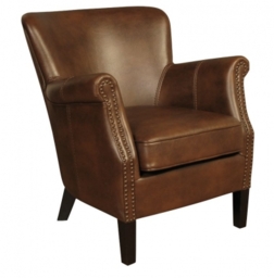 Harlow Tan Leather Armchair