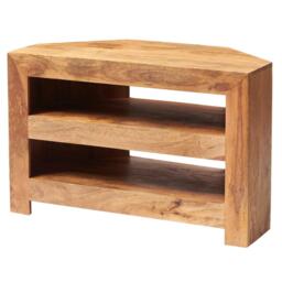 Dakota TV Unit - Corner - 100cm - Light Mango Wood - thumbnail 3