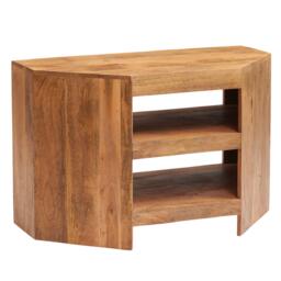 Dakota TV Unit - Corner - 100cm - Light Mango Wood - thumbnail 4