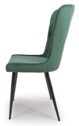2 x Merlin Green Fabric Dining Chair - thumbnail 3